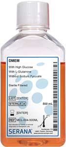 DMEM - Dulbecco's Modified Eagle Medium,500ml,steril 0.1m filtriert</p>Laborbedarf,Biochemikalien,Zellkulturmedien,DMEM (Dulbecco's mod. Eagle-Medium)