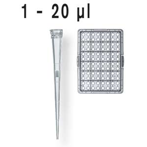 Filterspitzen 1.0-20l BIO-CERT, PP/PE-Filter, IVD ,steril,  1x960Spitzen<br>Filter Tips, 0,1 - 1 l 1x960tips<br>Laborbedarf,Pipettenspitzen,Filterspitzen