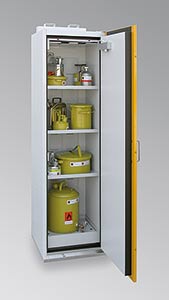 Sicherheits-/Gefahrstoffschrank Breite 60 cm, SiS Typ 90/600, Hhe 1935mm, zugelassen zur Lagerung brennbarer Flssigkeiten am Arbeitsplatz nach EN 14470-1 (Typ 90) und TRbF 20 - L, geprft und zugelassen<br>Laborbedarf,Arbeitsschutz,Sicherheitsschnke