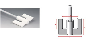 U-Shaped Stirrer Shafts, PTFE, Temperature resistance: from -200C to +250C