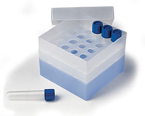 Kryobox B15 GLW� H = 95-105 mm f�r Kulturr�hrchen 14 ml (f. 25 R�. � = 17 mm)