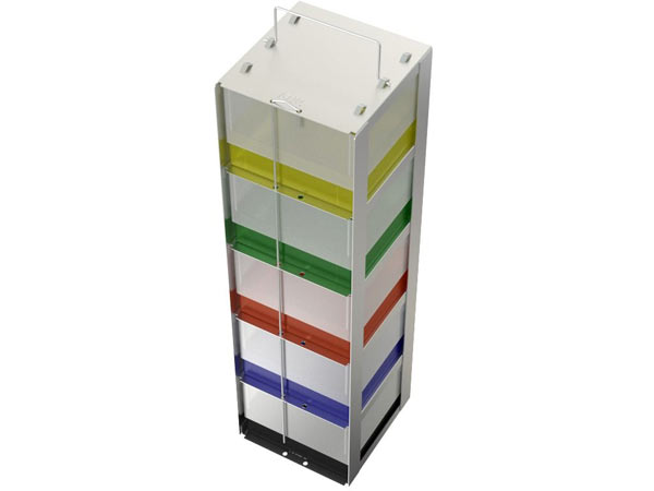 Edelstahlgestell f�r Tiefk�hltruhen mit Klappgriff f�r 5 Kryoboxen H= 95mm</p>Freezer Racks, stainless steel with handle for chest freezers</p>Laborbedarf,Kryozubeh�r,Edelstahlgestelle f�r Tiefk�hltruhen