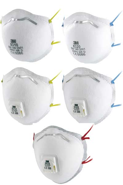 3M Atemschutzmasken Serie 8300, vorgeformte Masken   zur Zeit nicht lieferbar