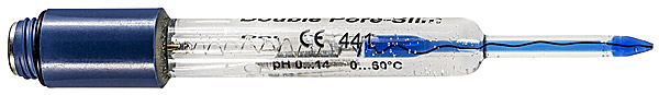pH-Elektrode 2 PORE SLIM, Einstichelektrode, mit doppeltem Lochdiaphragma, � 4.5 mm, Schaft Glas, S7 Schraubkopf��