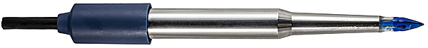 pH-Elektrode 2 PORE STEELl T, Einstichelektrode, mit doppeltem Lochdiaphragma,  6 mm, Schaft Edelstahl/Glass, mit Temperatur Sensor und festem BNC-Kabel