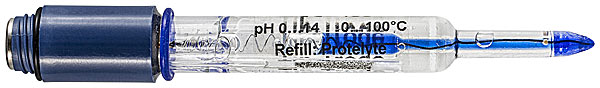 pH-Elektrode FOOD SLIM, mit Glycerin/KCI -Elektrolyt und 2 x Keramikdiaphragma, S7 Schraubkopf