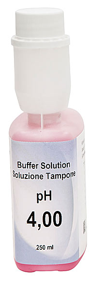 Puffer pH 4, � 0,01 / 25�C, 250 ml Flasche, rot</p>Buffer pH 4, � 0.01 / 25 � C, 250 ml bottle, red</p>Laborbedarf, pH-Messung und Leitf�higkeitsmessung,pH Puffer