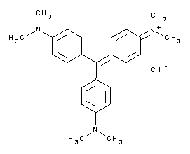 Kristallviolett (C.I. 42555)(Reag. Ph. Eur.) zur Analyse, ACS, min. 90%. 100g in Glasflasche</p>Crystal Violet (C.I. 42555)(Reag. Ph. Eur.) for analysis, ACS, Minimum assay (Spektrophotometrisch) (a.d.s.): 90,0%</p>Chemikalien,Farbstoffe,Kristallviolett